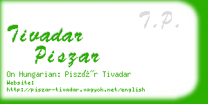 tivadar piszar business card